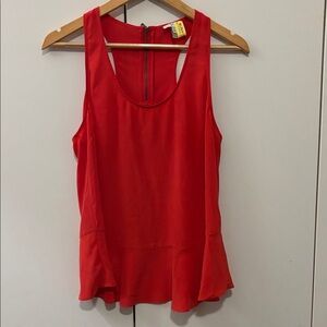 Red silk Joie tank top